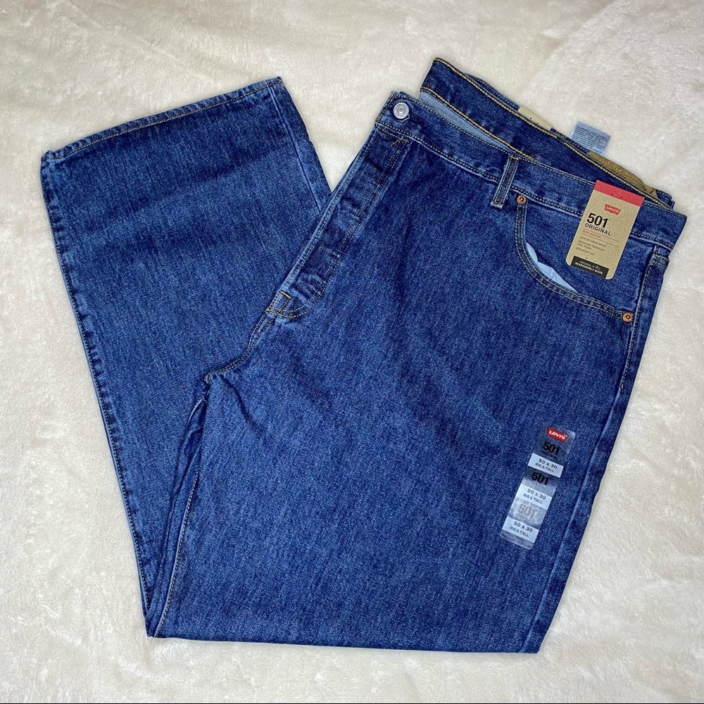Levi's 501 Original NWT Button Fly Jeans Big and Tall size W50 L30 50x30